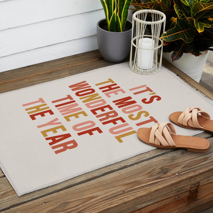 Most Wonderful Time Multi Colored Warm Outdoor Rug Gallery Image 2