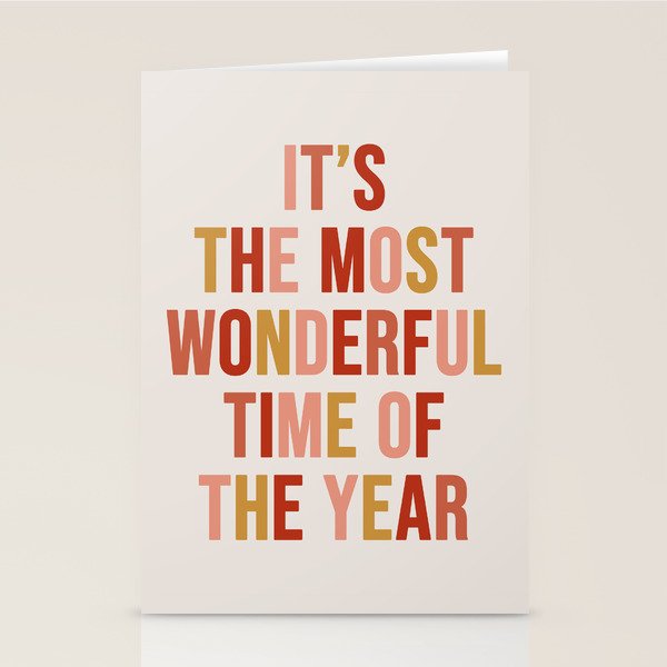 Most Wonderful Time Multi Colored Warm Stationery Card Gallery Image 2