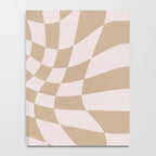 Wavy Check - Beige - Checkerboard Pattern Print Notebook Gallery Image 4