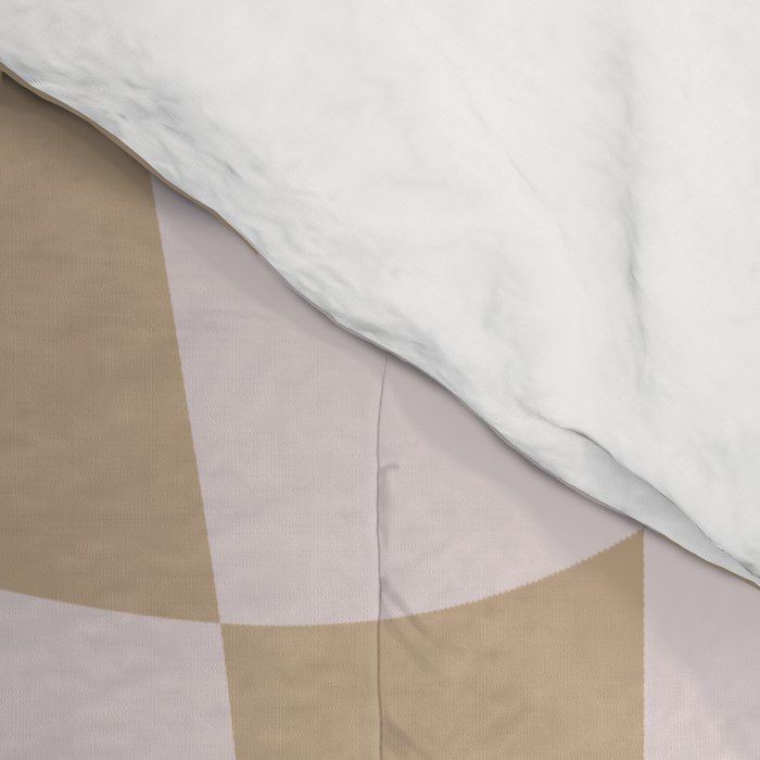 Wavy Check - Beige - Checkerboard Pattern Print Comforter Gallery Image 4