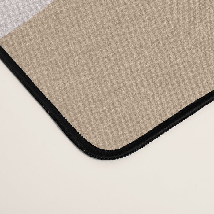 Wavy Check - Beige - Checkerboard Pattern Print Desk Mat Gallery Image 4