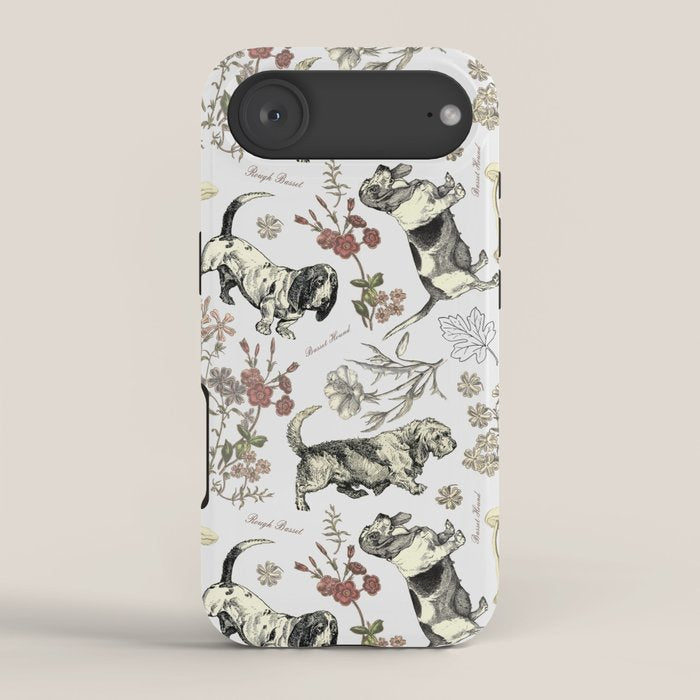 BASSET HOUNDS and MAGICAL MUSCHROOMS  iPhone Case Gallery Image 2