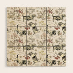 BASSET HOUNDS and MAGICAL MUSCHROOMS  Wood Wall Art Gallery Image 1