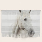 White Horse | Animal Art Print | Nature Photography Wall Hanging Gallery Image 1