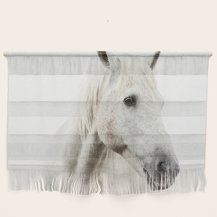 White Horse | Animal Art Print | Nature Photography Wall Hanging Gallery Image 1