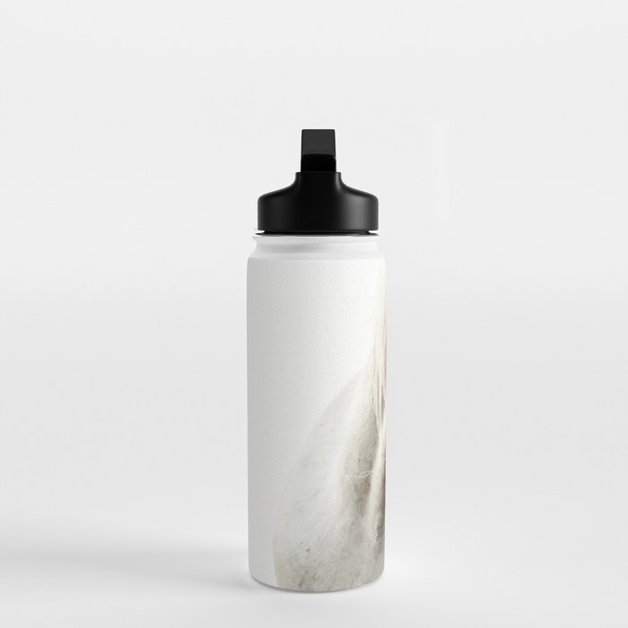 White Horse | Animal Art Print | Nature Photography Water Bottle Gallery Image 3
