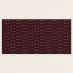 Dragonfly Pattern III Dark Red Desk Mat Gallery Image 3