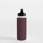 Dragonfly Pattern III Dark Red Water Bottle Gallery Image 3