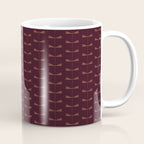 Dragonfly Pattern III Dark Red Coffee Mug Gallery Image 1