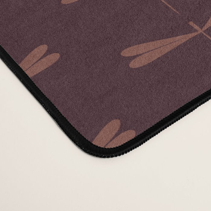 Dragonfly Pattern III Dark Red Desk Mat Gallery Image 4