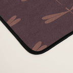 Dragonfly Pattern III Dark Red Desk Mat Gallery Image 4