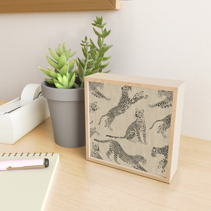 tan leopard pattern Mini Art Print Gallery Image 2