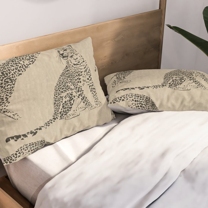 tan leopard pattern Pillow Sham Gallery Image 2