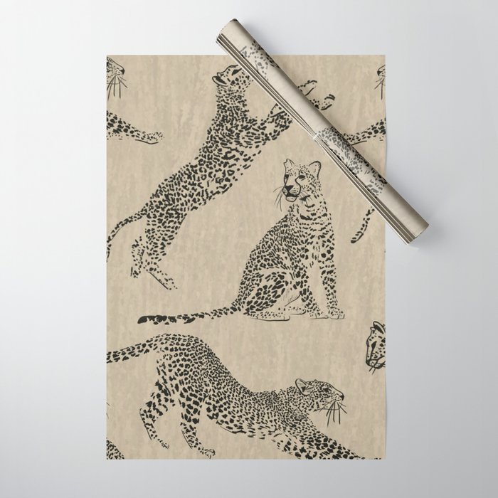 tan leopard pattern Wrapping Paper Gallery Image 1