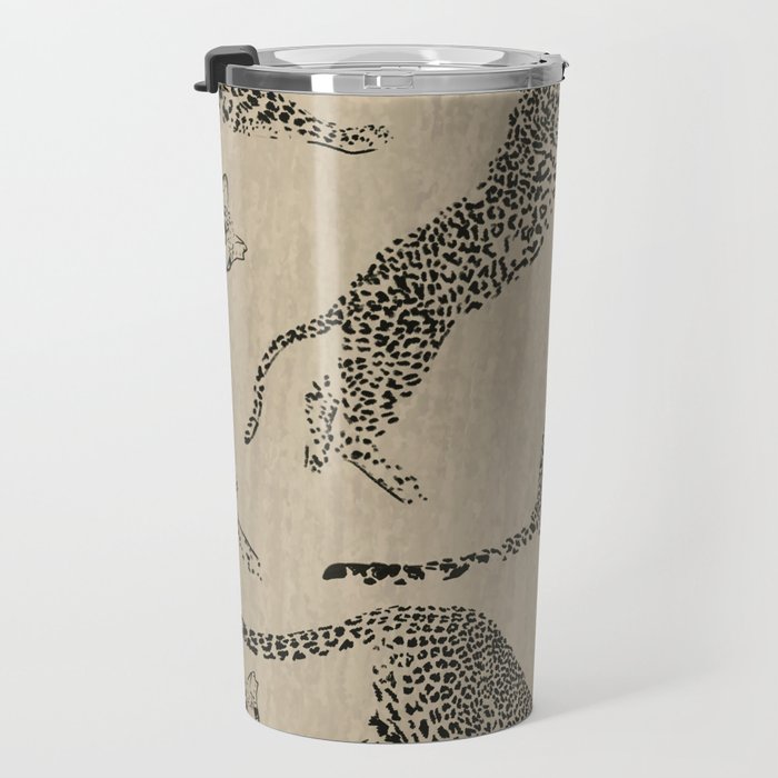 tan leopard pattern Travel Mug Gallery Image 3