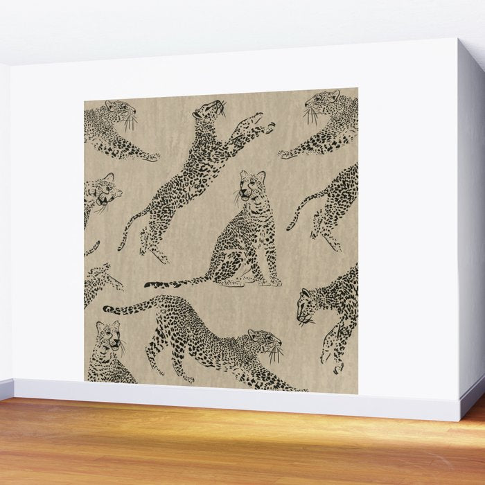 tan leopard pattern Wall Mural Gallery Image 2
