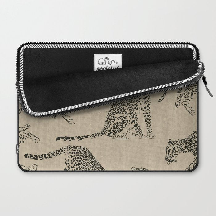 tan leopard pattern Laptop Sleeve Gallery Image 2