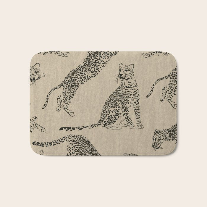 tan leopard pattern Bath Mat Gallery Image 1