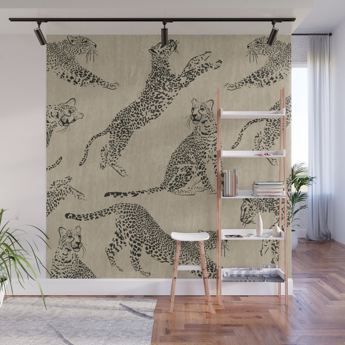 tan leopard pattern Wall Mural Gallery Image 1