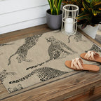 tan leopard pattern Outdoor Rug Gallery Image 2