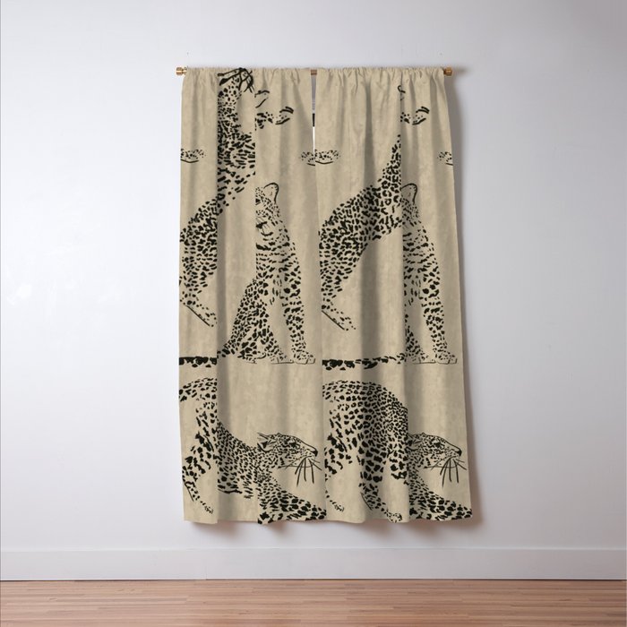 tan leopard pattern Window Curtain Gallery Image 3