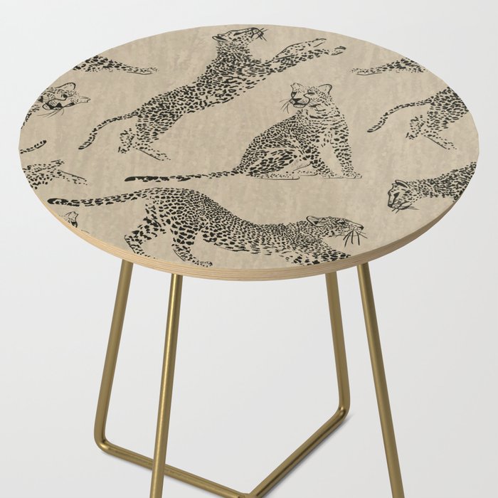 tan leopard pattern Side Table Gallery Image 2