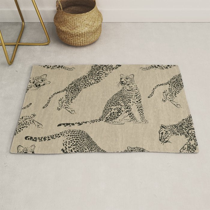 tan leopard pattern Rug Gallery Image 1