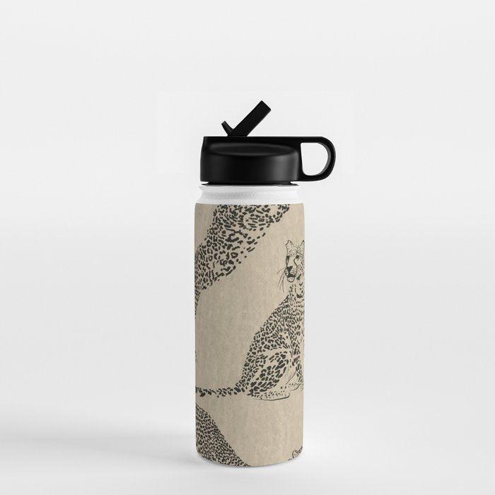 tan leopard pattern Water Bottle Gallery Image 1