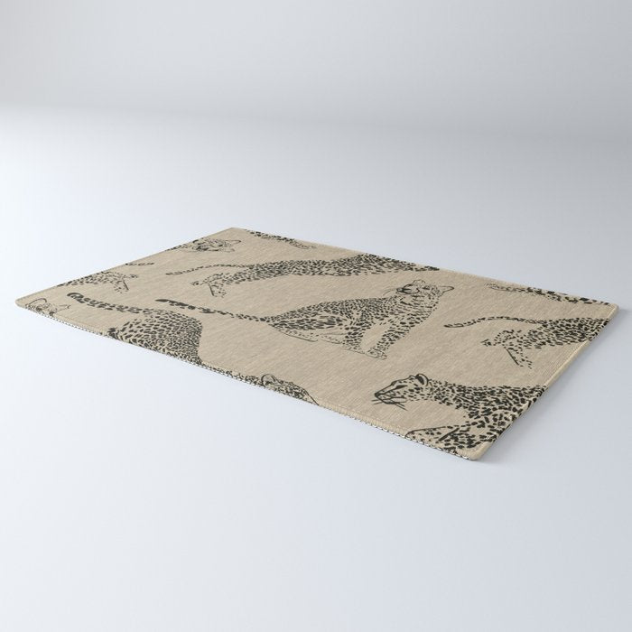 tan leopard pattern Rug Gallery Image 3