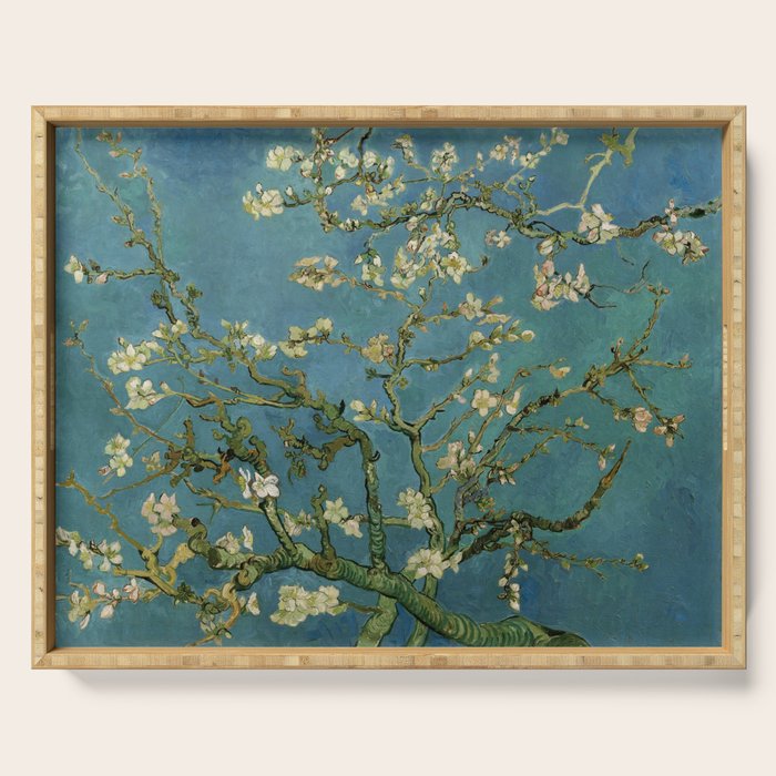 Blossoming Almond Tree Vincent Van Gogh Serving Tray Gallery Image 1