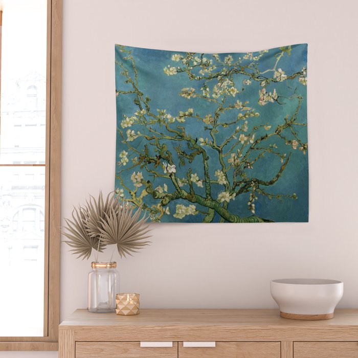Blossoming Almond Tree Vincent Van Gogh Wall Tapestry Gallery Image 2