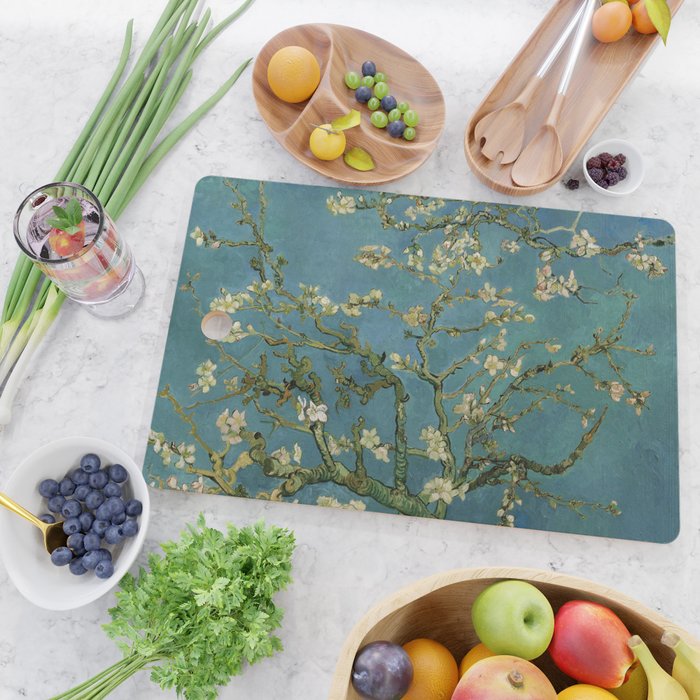 Blossoming Almond Tree Vincent Van Gogh Cutting Board Gallery Image 2