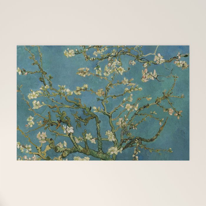 Blossoming Almond Tree Vincent Van Gogh Welcome Mat Gallery Image 1