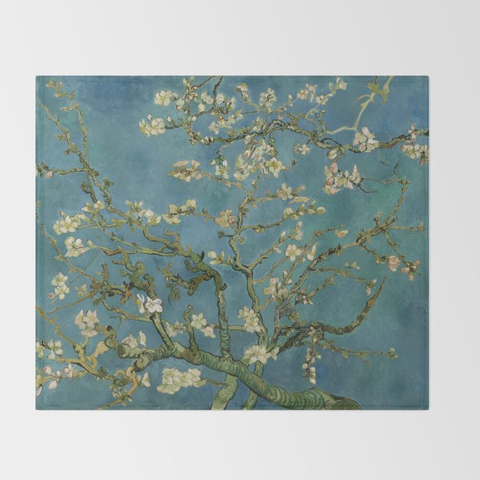 Blossoming Almond Tree Vincent Van Gogh Throw Blanket Gallery Image 2