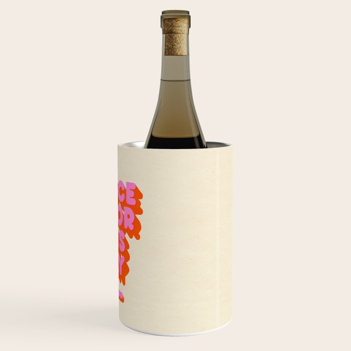 DANCE FLOOR THIS WAY - PINK TYPOGRAPHY Wine Chiller Gallery Image 3