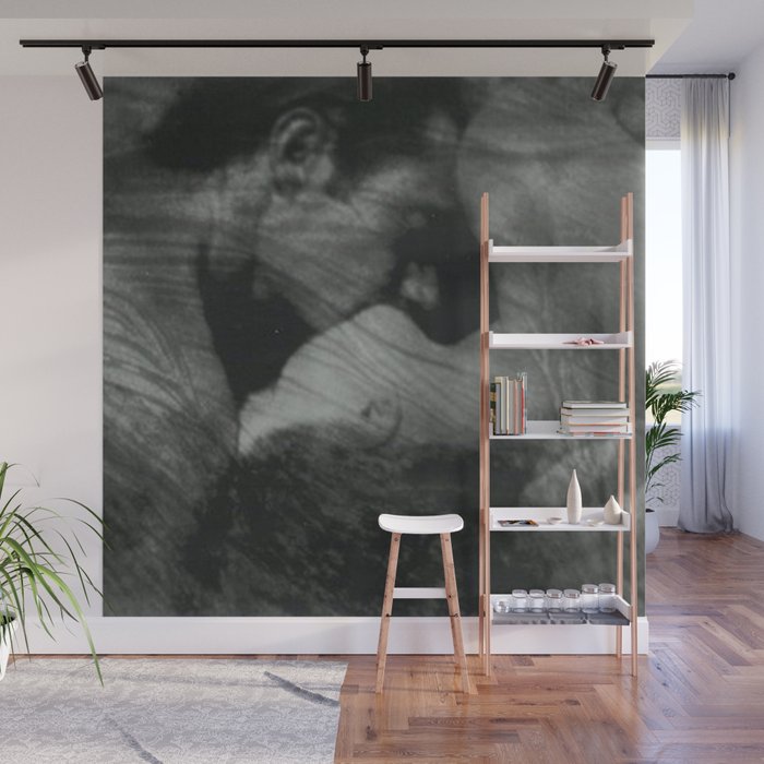 1912, The Kiss, Lovers black and white photography by Anne Brigmann Wall Mural Gallery Image 1