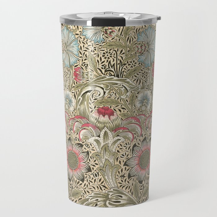 Corncockle Vintage William Morris Floral Travel Mug Gallery Image 1