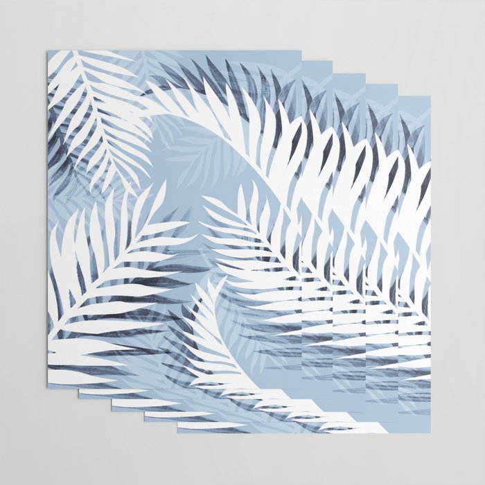 Tropical bliss - chambray blue Wrapping Paper Gallery Image 3