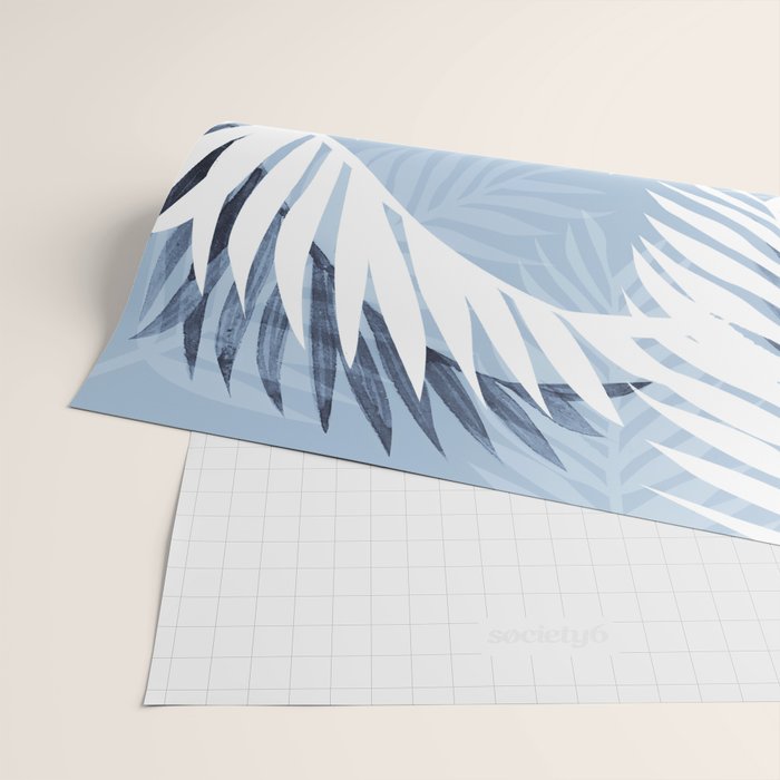 Tropical bliss - chambray blue Wrapping Paper Gallery Image 2