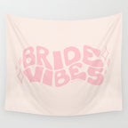 Bride Vibes in Pink Wall Tapestry Gallery Image 4