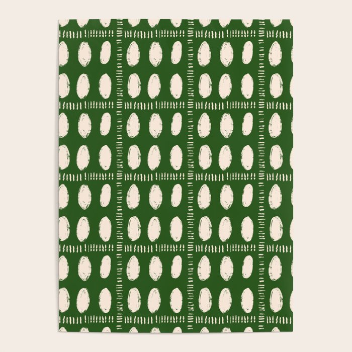 Green Boho Quilt Pattern Poster Gallery Image 4