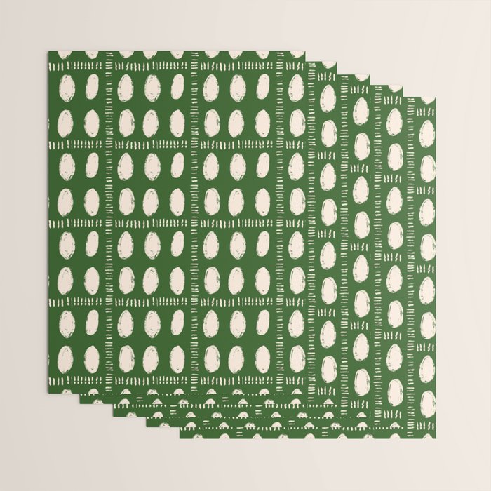 Green Boho Quilt Pattern Wrapping Paper Gallery Image 3