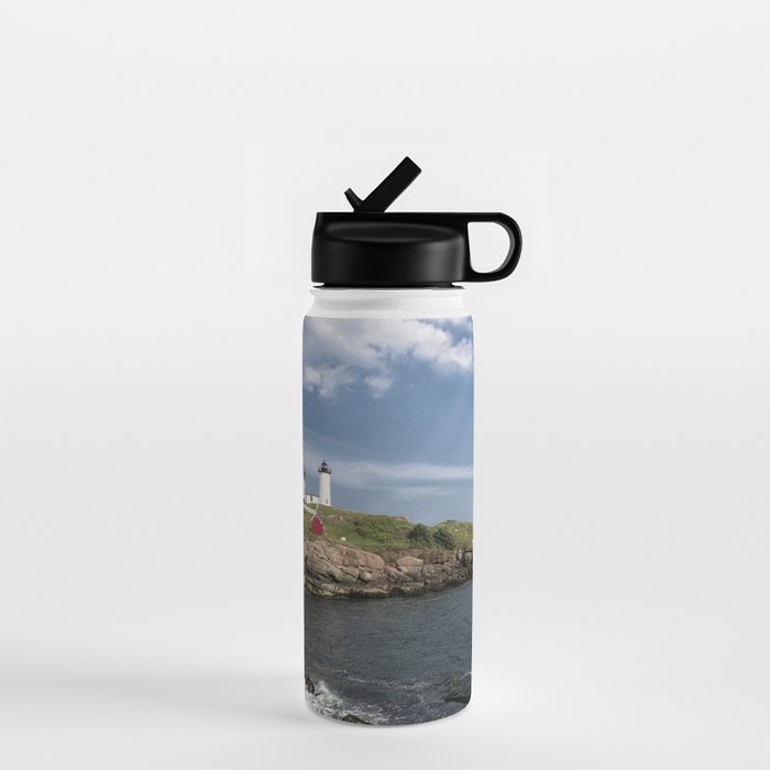 Nubble Lighthouse in Summer Water Bottle Gallery Image 1