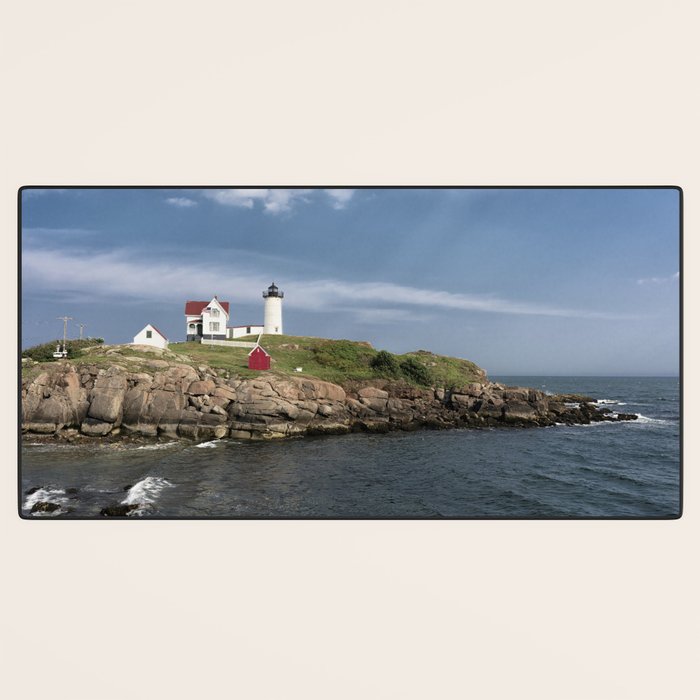 Nubble Lighthouse in Summer Desk Mat Gallery Image 3