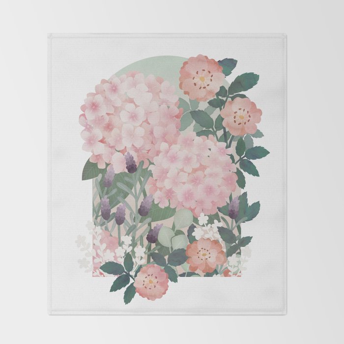 Summer Garden Window Throw Blanket Gallery Image 2