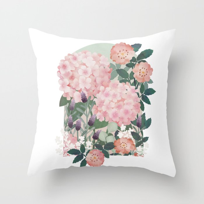 Summer Garden Window Throw Pillow Gallery Image 6
