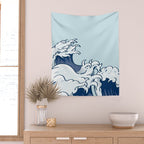The Great Kanagawa Japanese Wave Wall Tapestry Gallery Image 2