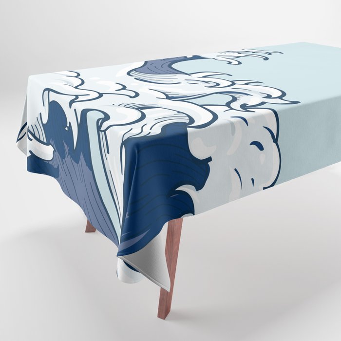 The Great Kanagawa Japanese Wave Tablecloth Gallery Image 1