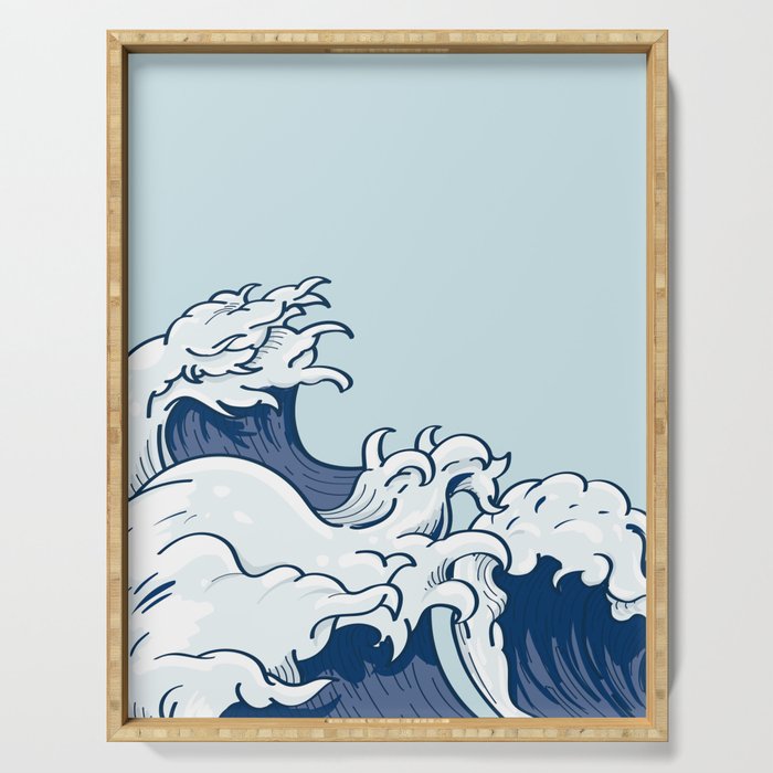 The Great Kanagawa Japanese Wave Serving Tray Gallery Image 1