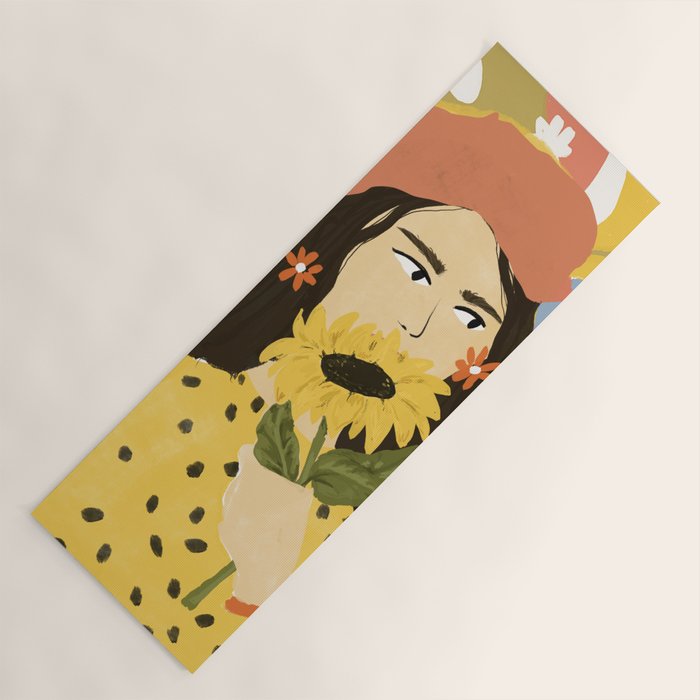 Sunflowers In Your Face Yoga Mat Gallery Image 1